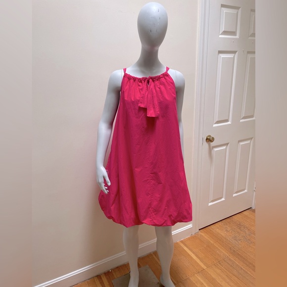 # VDR VIADELLAROSE Olympia poplin sleeveless bubble dress with tassel tie. Sz S - Picture 2 of 9